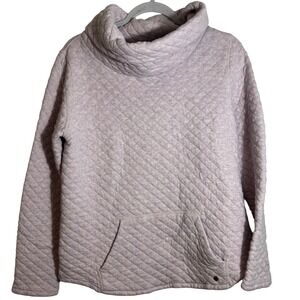 ORVIS Women's Lavender Quilted Cowl Neck Sweatshirt w/ Kangaroo Pocket Size M